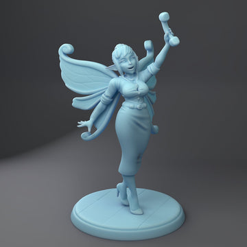 Fairy Secretary Miniature | Twin Goddess Miniatures | Tabletop RPG Miniature | Roleplaying 3D Printed Fantasy Mini - 3DPrintDen