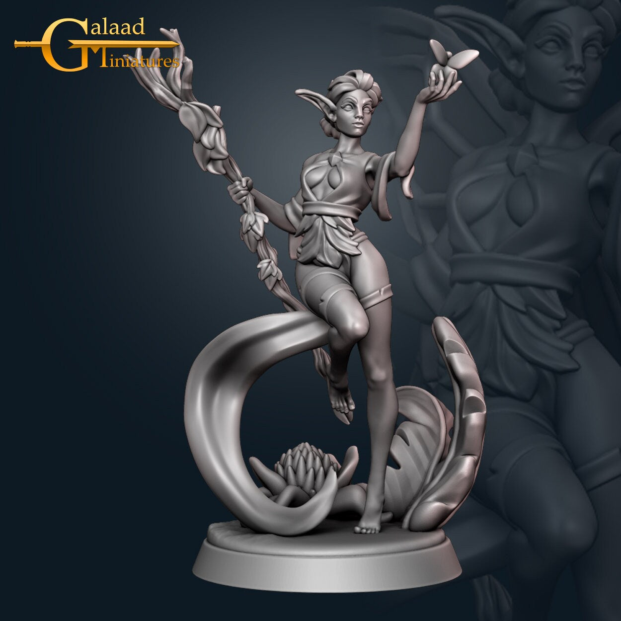 Fairy Miniature | Tabletop RPG Miniature | Galaad Miniatures | Roleplaying 3D Printed Fantasy Mini - 3DPrintDen