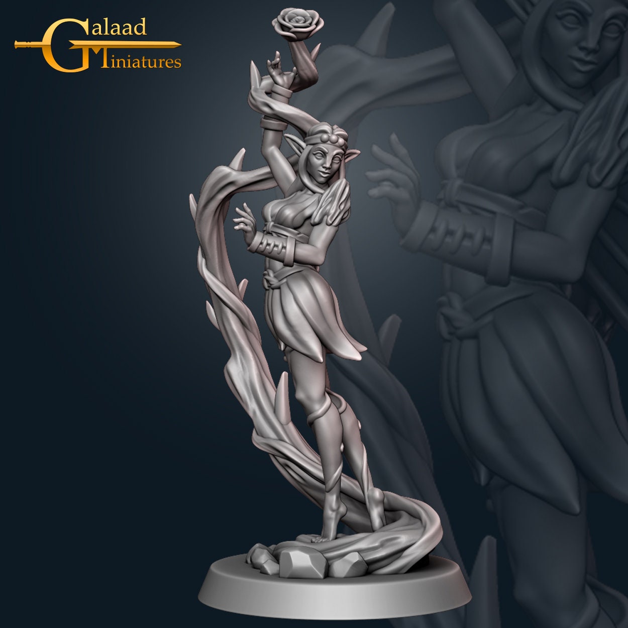 Fairy Miniature | Tabletop RPG Miniature | Galaad Miniatures | Roleplaying 3D Printed Fantasy Mini - 3DPrintDen