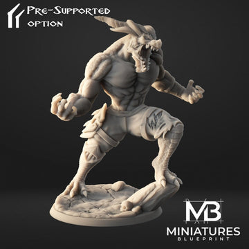 Dragonman Miniature, Gunnonth | Tabletop RPG Miniature | Miniatures Blueprint | Roleplaying 3D Printed Fantasy Mini - 3DPrintDen