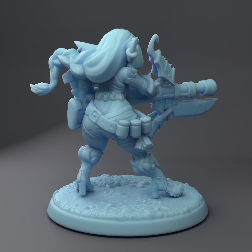 Fighter Goblin Gunner Miniature | Twin Goddess Miniatures | Tabletop RPG Miniature | Roleplaying 3D Printed Fantasy Mini - 3DPrintDen