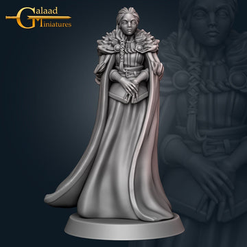 Northern Lady Miniature | Tabletop RPG Miniature | Galaad Miniatures | Roleplaying 3D Printed Fantasy Mini - 3DPrintDen