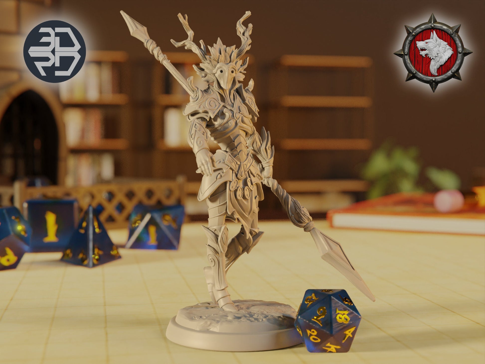 Dendroid Forest Warrior Miniature | Tabletop RPG Miniature | White Werewolf Tavern | Roleplaying 3D Printed Fantasy Mini - 3DPrintDen