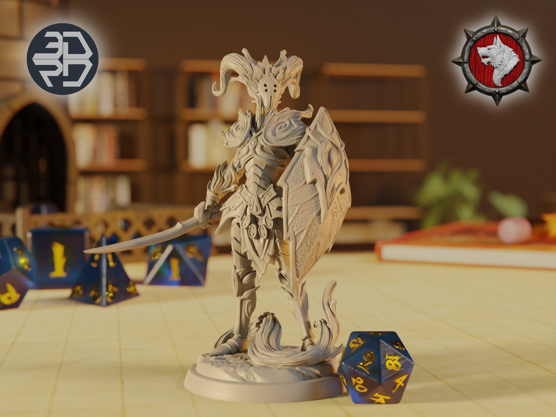 Dendroid Forest Warrior Miniature | Tabletop RPG Miniature | White Werewolf Tavern | Roleplaying 3D Printed Fantasy Mini - 3DPrintDen