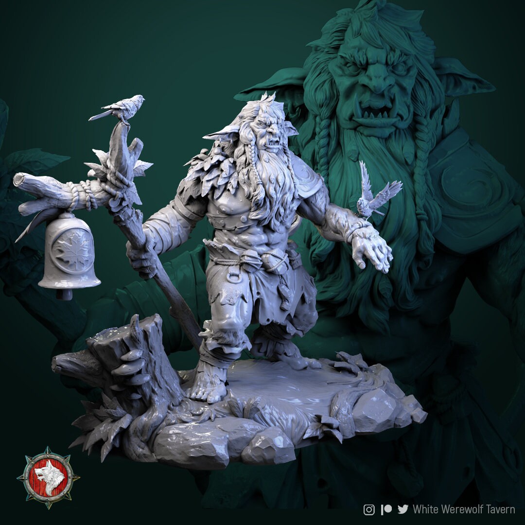 Leshy Miniature | Tabletop RPG Miniature | White Werewolf Tavern | Roleplaying 3D Printed Fantasy Mini - 3DPrintDen