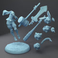 Catgirl Warrior Miniature | Twin Goddess Miniatures | Tabletop RPG Miniature | Roleplaying 3D Printed Fantasy Mini - 3DPrintDen