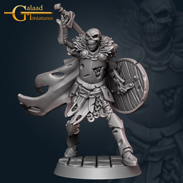 Skeleton Warrior Miniature | Tabletop RPG Miniature | Galaad Miniatures | Roleplaying 3D Printed Fantasy Mini - 3DPrintDen