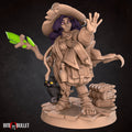 Female Halfling Wizard Miniature | Tabletop RPG Miniature | Bite the Bullet | Roleplaying 3D Printed Fantasy Mini - 3DPrintDen