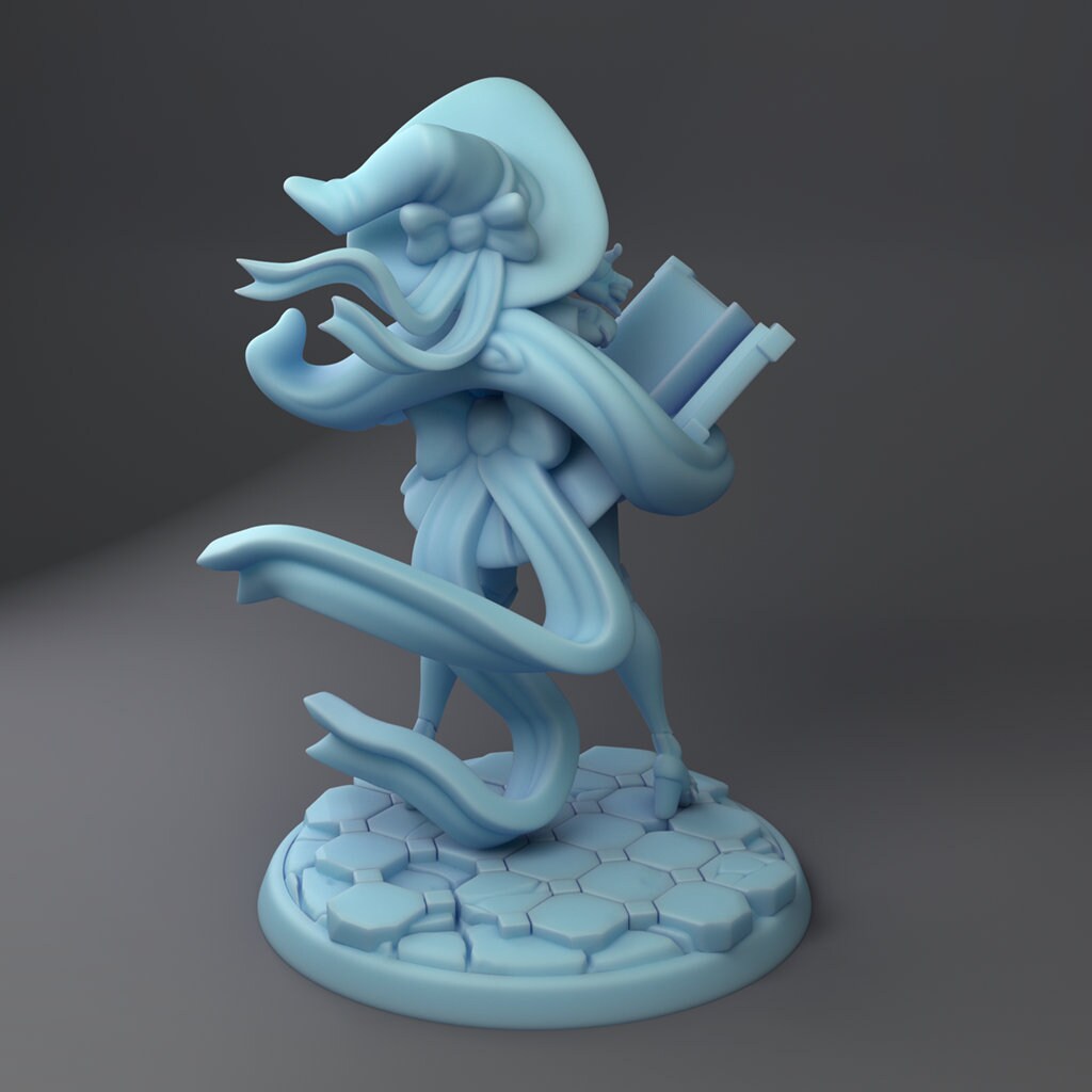 Female Warfoged Wizard Miniature | Twin Goddess Miniatures | Tabletop RPG Miniature | Roleplaying 3D Printed Fantasy Mini - 3DPrintDen