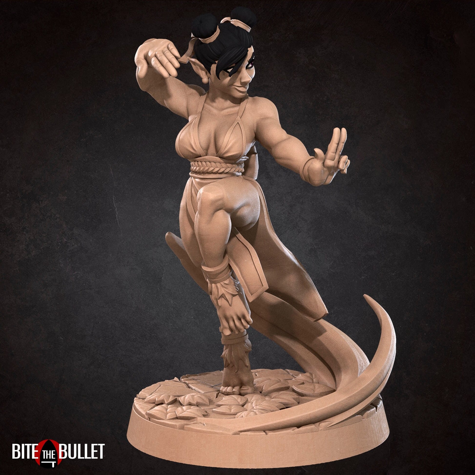 Female Halfling Monk Miniature | Tabletop RPG Miniature | Bite the Bullet | Roleplaying 3D Printed Fantasy Mini - 3DPrintDen