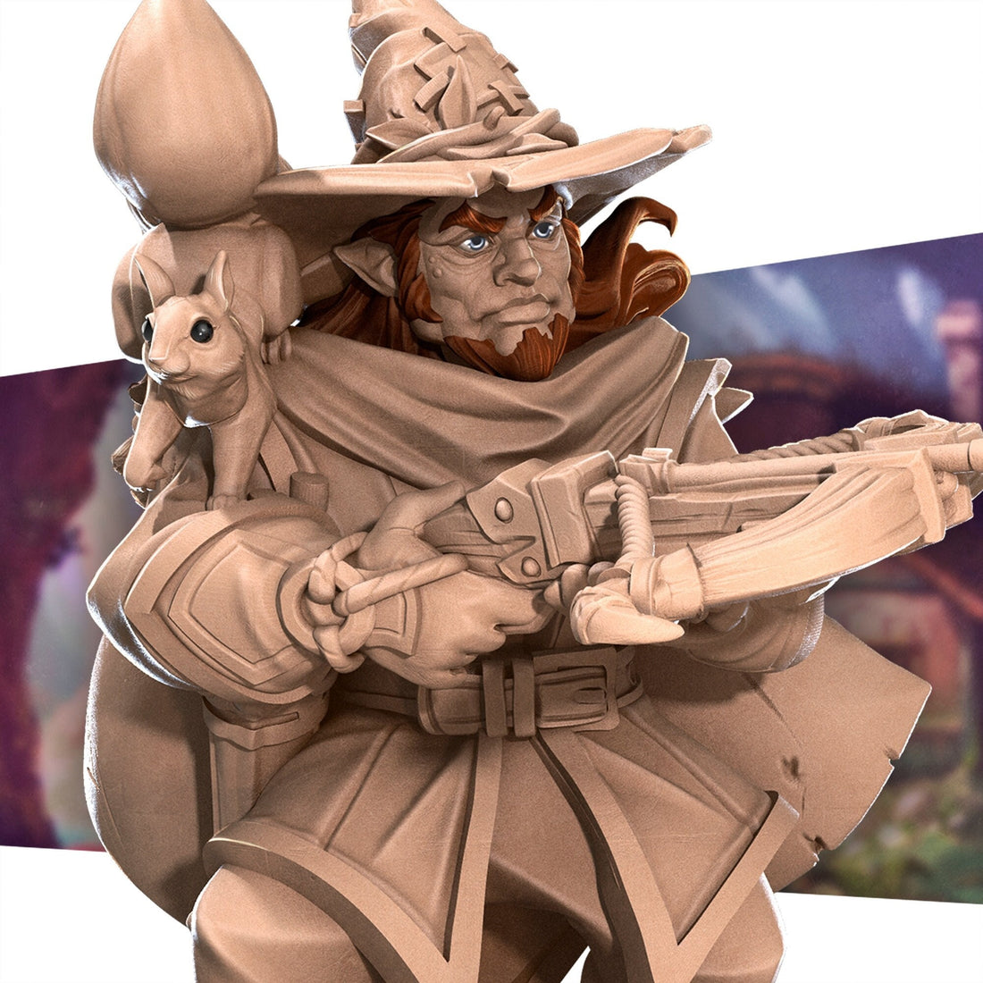 Halfling Ranger Miniature | Tabletop RPG Miniature | Bite the Bullet | Roleplaying 3D Printed Fantasy Mini - 3DPrintDen