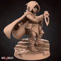 Female Halfling Rogue Miniature | Tabletop RPG Miniature | Bite the Bullet | Roleplaying 3D Printed Fantasy Mini - 3DPrintDen