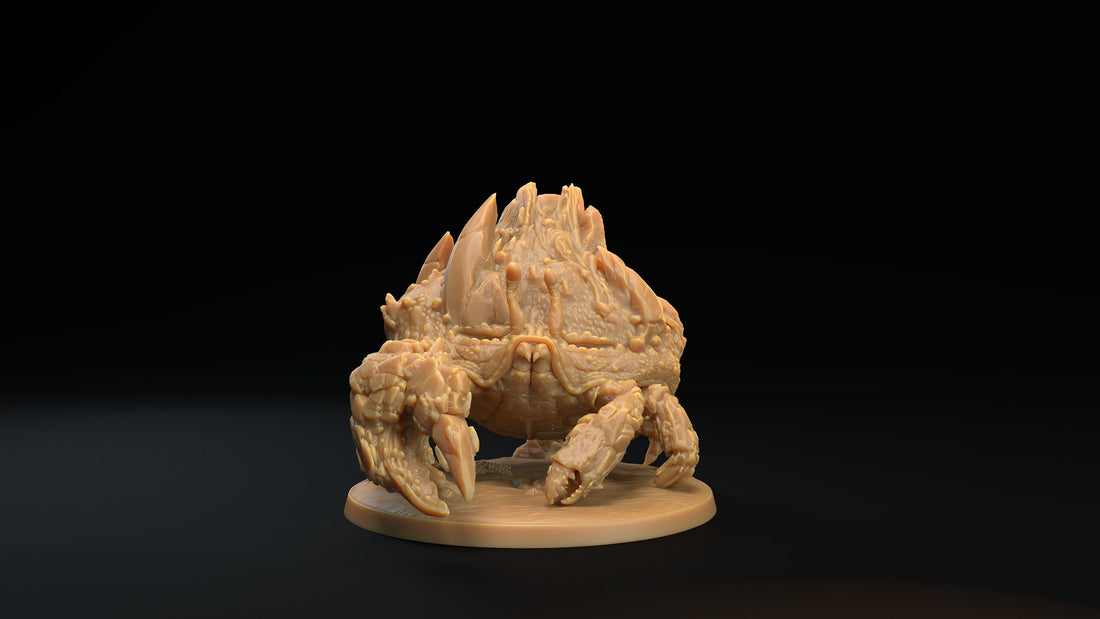 Giant Crab Miniature | Tabletop RPG Miniature | Dragon Trappers Lodge | Roleplaying 3D Printed Fantasy Mini - 3DPrintDen