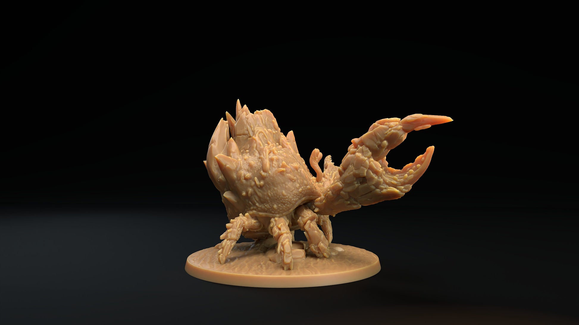 Giant Crab Miniature | Tabletop RPG Miniature | Dragon Trappers Lodge | Roleplaying 3D Printed Fantasy Mini - 3DPrintDen