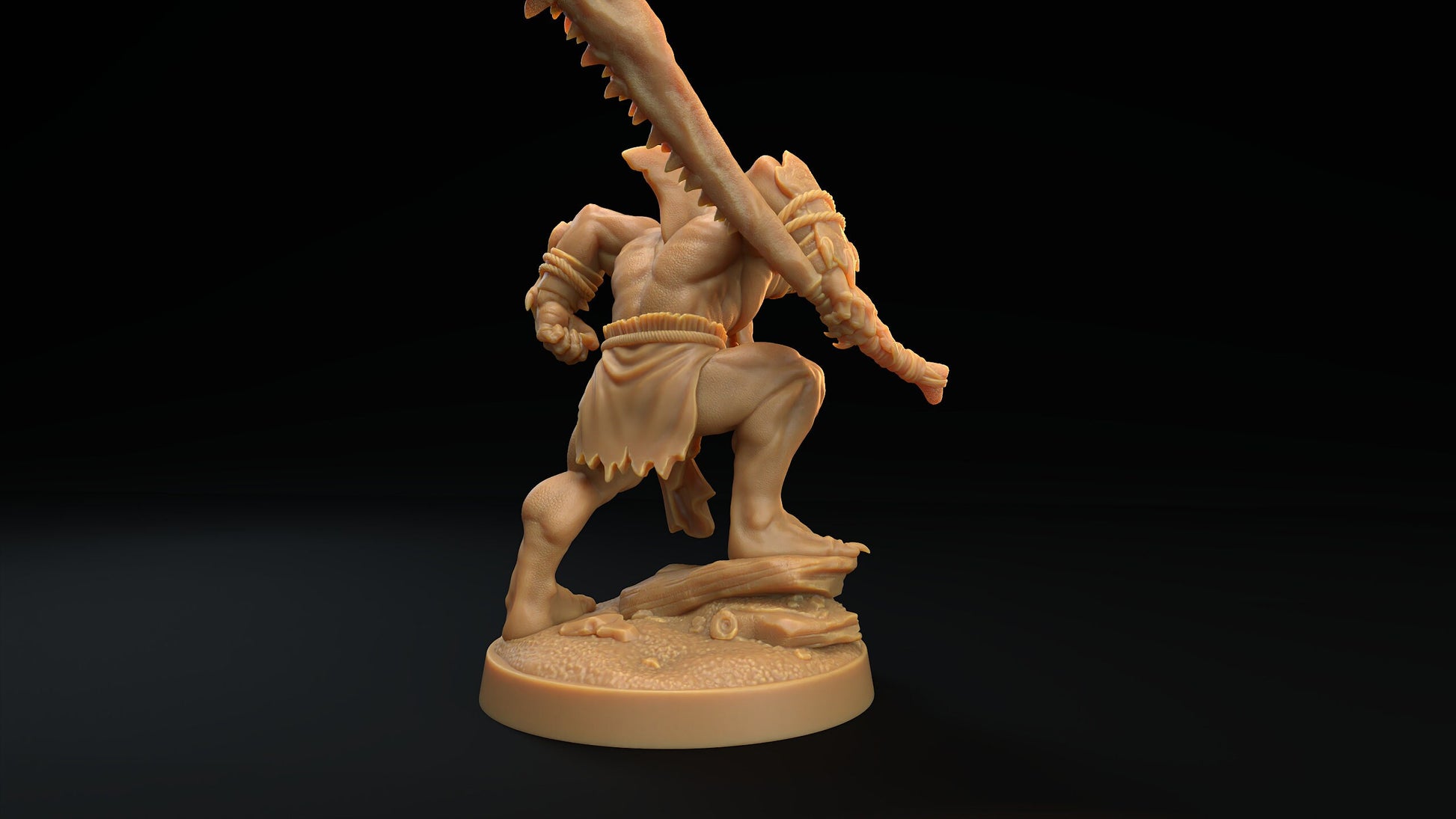 Sharkman Fighter Miniature | Tabletop RPG Miniature | Dragon Trappers Lodge | Roleplaying 3D Printed Fantasy Mini - 3DPrintDen