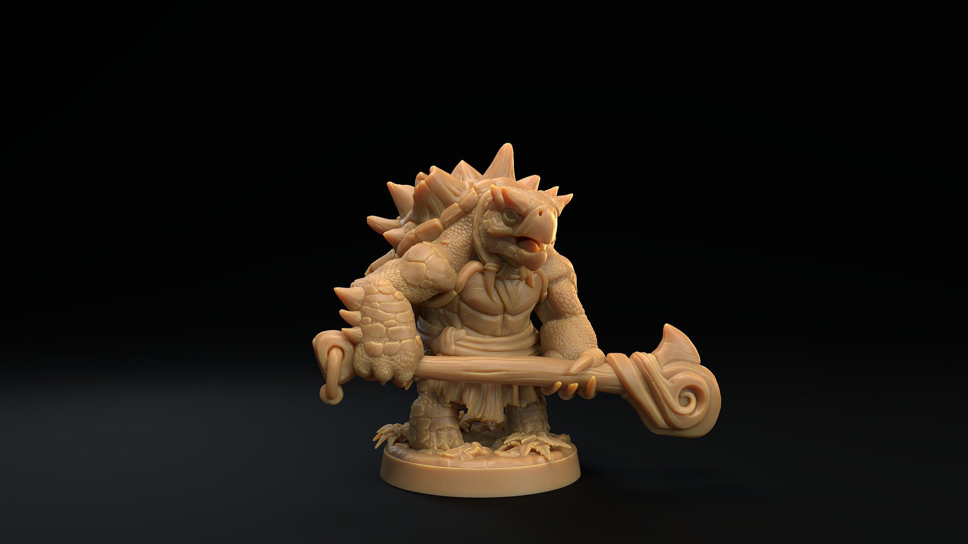 Turtlefolk Miniature | Tabletop RPG Miniature | Dragon Trappers Lodge | Roleplaying 3D Printed Fantasy Mini - 3DPrintDen