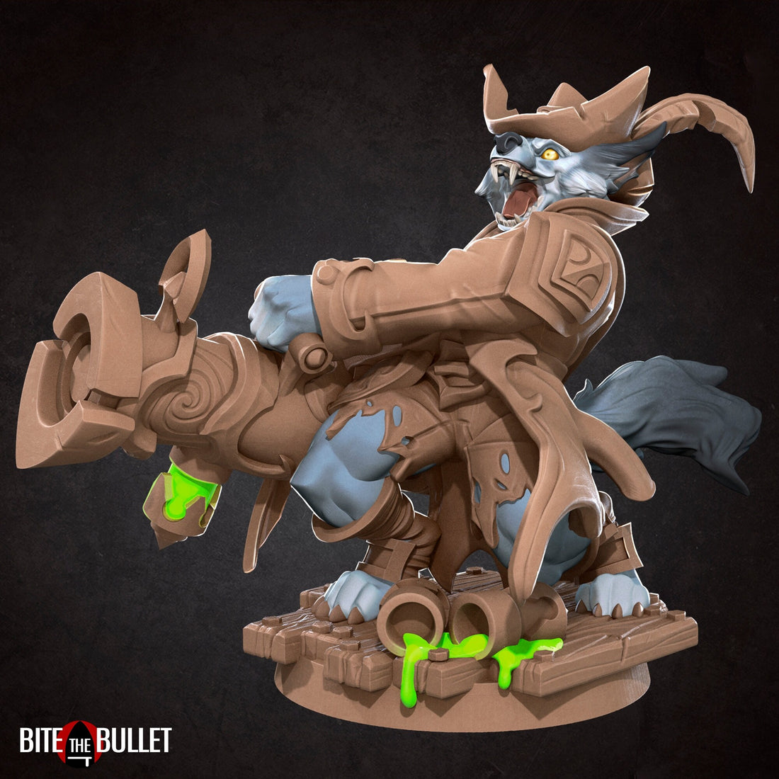 Werewolf Ranger Miniature | Tabletop RPG Miniature | Bite the Bullet | Roleplaying 3D Printed Fantasy Mini - 3DPrintDen