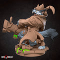 Werewolf Ranger Miniature | Tabletop RPG Miniature | Bite the Bullet | Roleplaying 3D Printed Fantasy Mini - 3DPrintDen