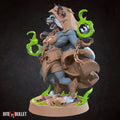 Female Werewolf Warlock Miniature | Tabletop RPG Miniature | Bite the Bullet | Roleplaying 3D Printed Fantasy Mini - 3DPrintDen