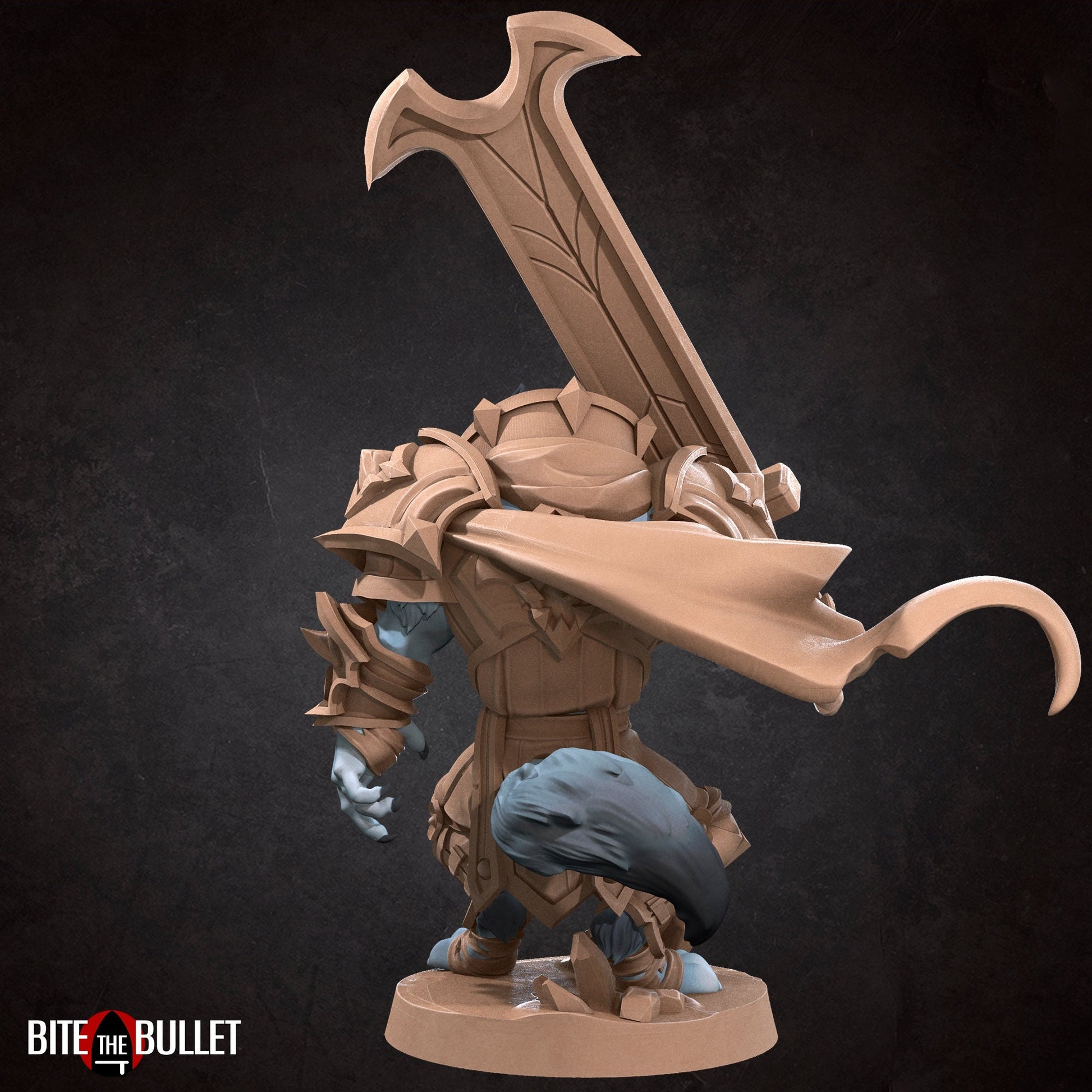 Werewolf Warrior Miniature | Tabletop RPG Miniature | Bite the Bullet | Roleplaying 3D Printed Fantasy Mini - 3DPrintDen