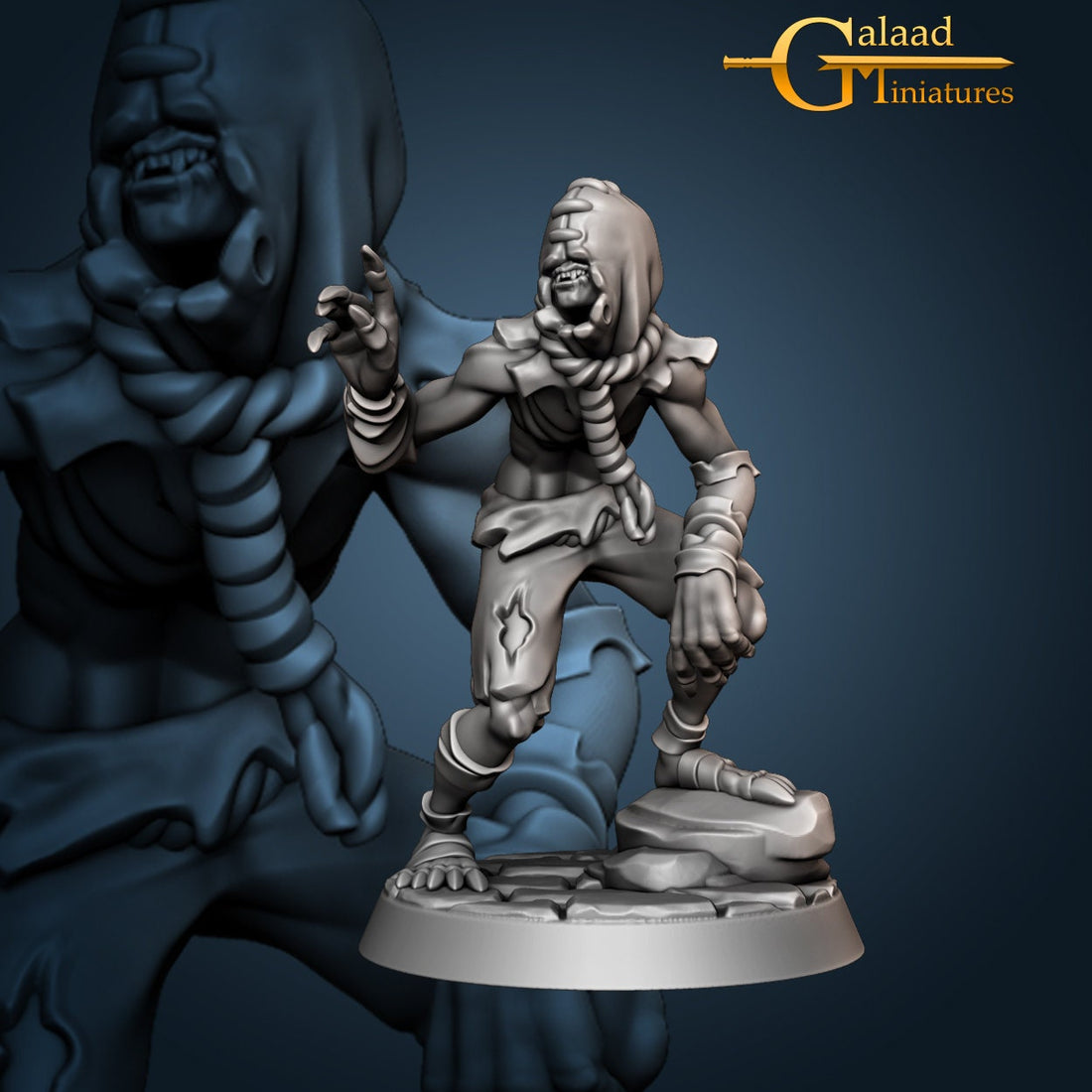 Ghoul Miniature | Tabletop RPG Miniature | Galaad Miniatures | Roleplaying 3D Printed Fantasy Mini - 3DPrintDen