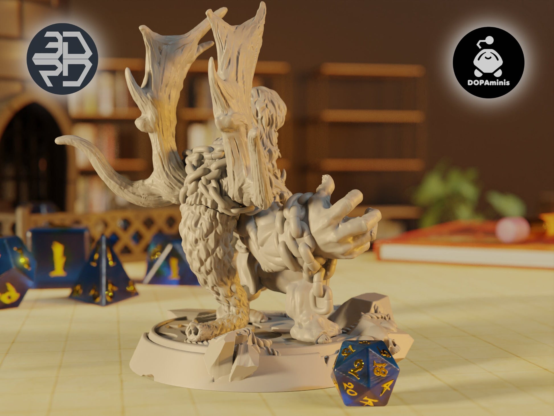 Giant Miniature, Gha'Rook | Tabletop RPG Miniature | Woodland Tribe | Roleplaying 3D Printed Fantasy Mini - 3DPrintDen