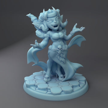 Goblin Queen Miniature | Twin Goddess Miniatures | Tabletop RPG Miniature | Roleplaying 3D Printed Fantasy Mini - 3DPrintDen