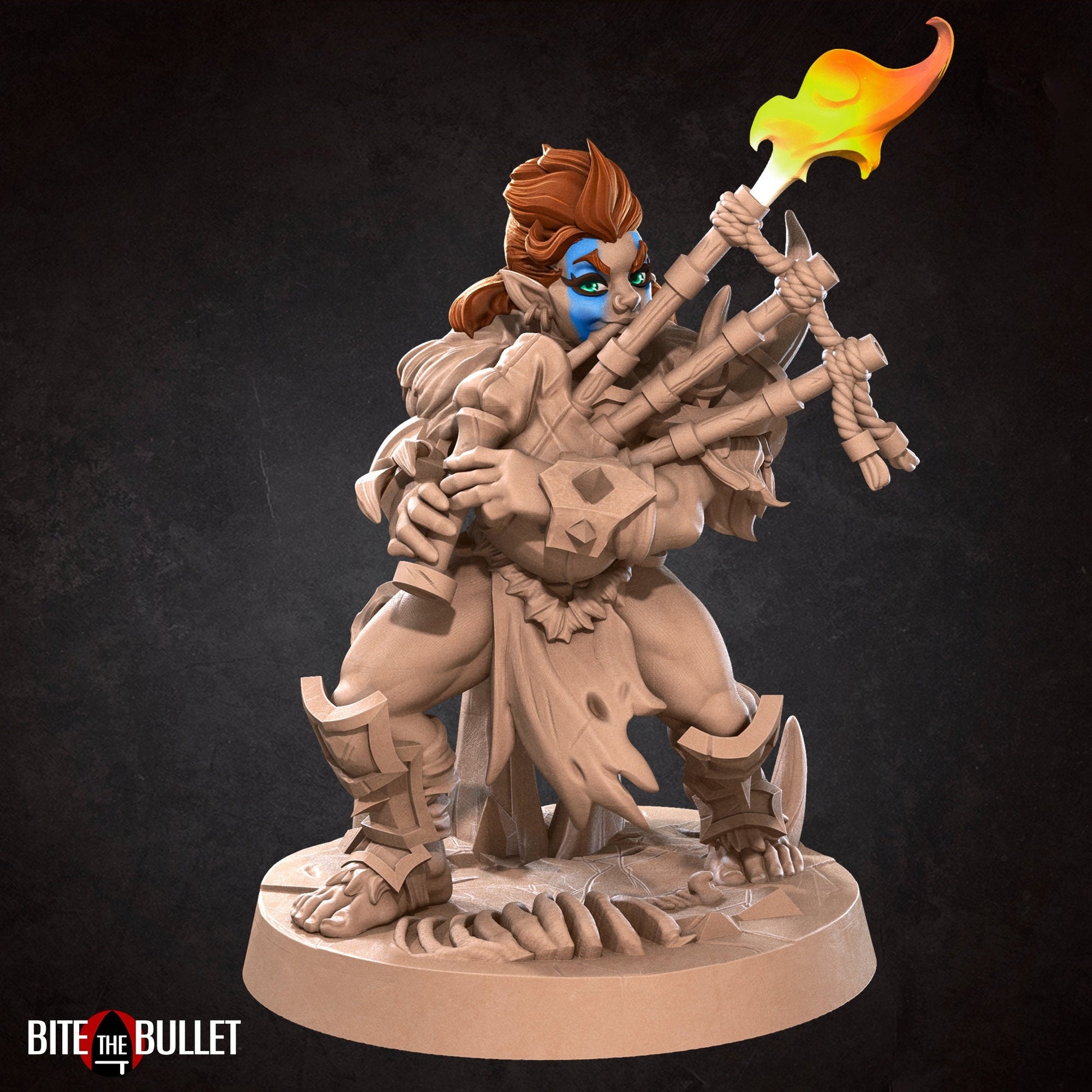 Female Halfling Bard Miniature | Tabletop RPG Miniature | Bite the Bullet | Roleplaying 3D Printed Fantasy Mini - 3DPrintDen