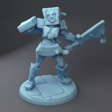 Gelatinous Cube Hunter Miniature | Twin Goddess Miniatures | Tabletop RPG Miniature | Roleplaying 3D Printed Fantasy Mini - 3DPrintDen