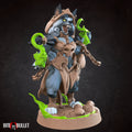 Female Werewolf Warlock Miniature | Tabletop RPG Miniature | Bite the Bullet | Roleplaying 3D Printed Fantasy Mini - 3DPrintDen