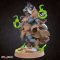 Female Werewolf Warlock Miniature | Tabletop RPG Miniature | Bite the Bullet | Roleplaying 3D Printed Fantasy Mini - 3DPrintDen