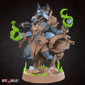 Female Werewolf Warlock Miniature | Tabletop RPG Miniature | Bite the Bullet | Roleplaying 3D Printed Fantasy Mini - 3DPrintDen