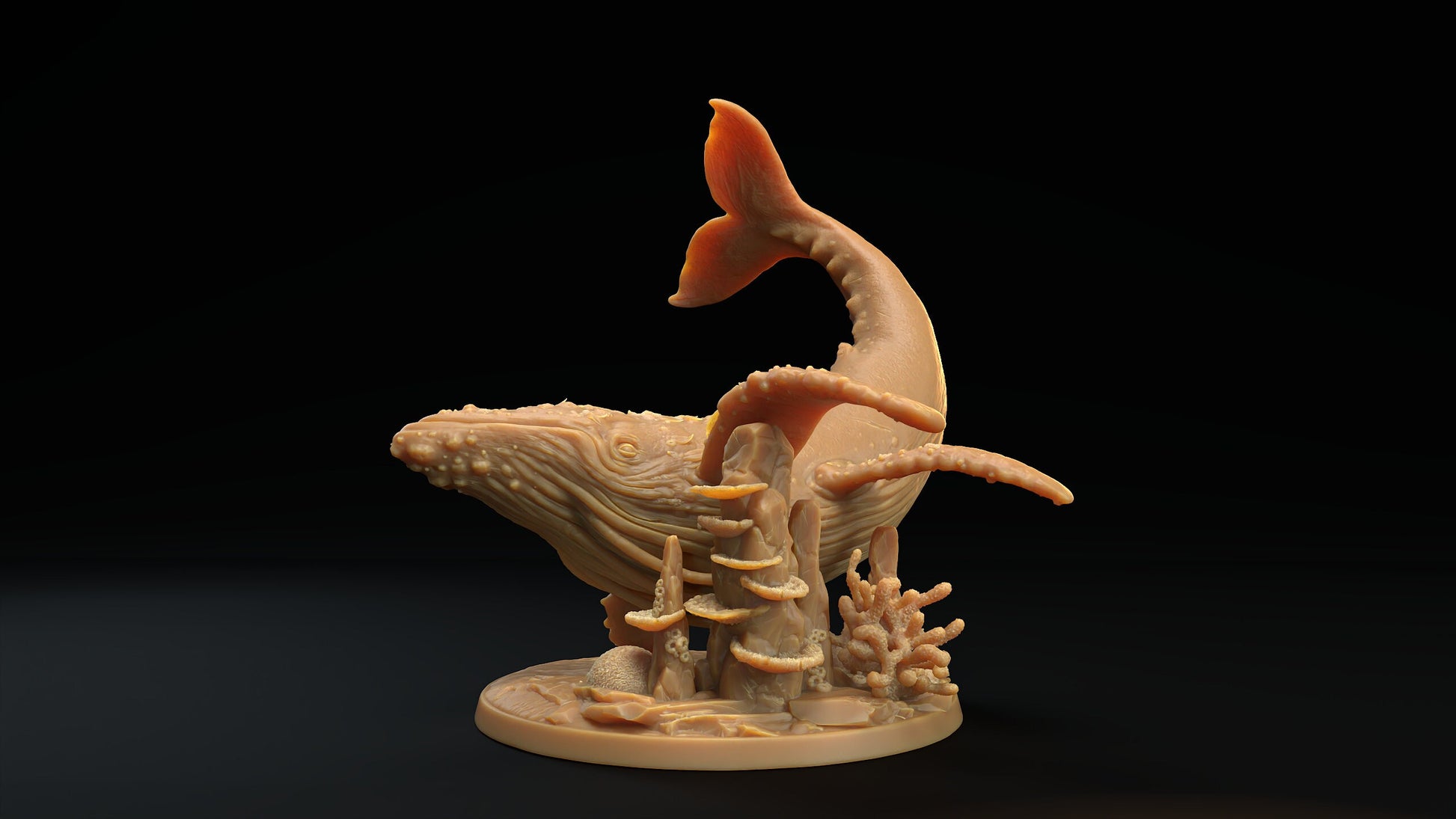 Whale Spirit Miniature | Tabletop RPG Miniature | Dragon Trappers Lodge | Roleplaying 3D Printed Fantasy Mini - 3DPrintDen