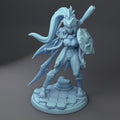 Female Hydra Hunter Miniature | Twin Goddess Miniatures | Tabletop RPG Miniature | Roleplaying 3D Printed Fantasy Mini - 3DPrintDen