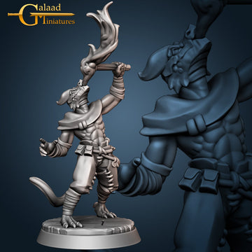 Dragonborn Firebreather Miniature | Tabletop RPG Miniature | Galaad Miniatures | Roleplaying 3D Printed Fantasy Mini - 3DPrintDen