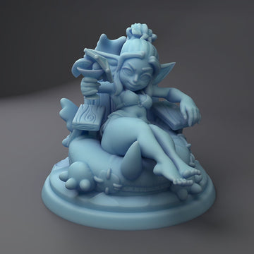 Female Goblin Beachgoer Miniature | Twin Goddess Miniatures | Tabletop RPG Miniature | Roleplaying 3D Printed Fantasy Mini - 3DPrintDen