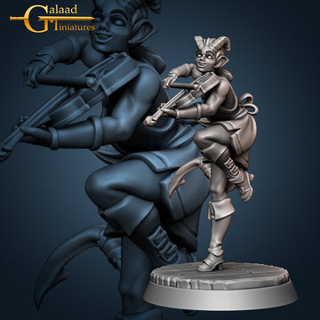 Tiefling Bard Miniature | Tabletop RPG Miniature | Galaad Miniatures | Roleplaying 3D Printed Fantasy Mini - 3DPrintDen