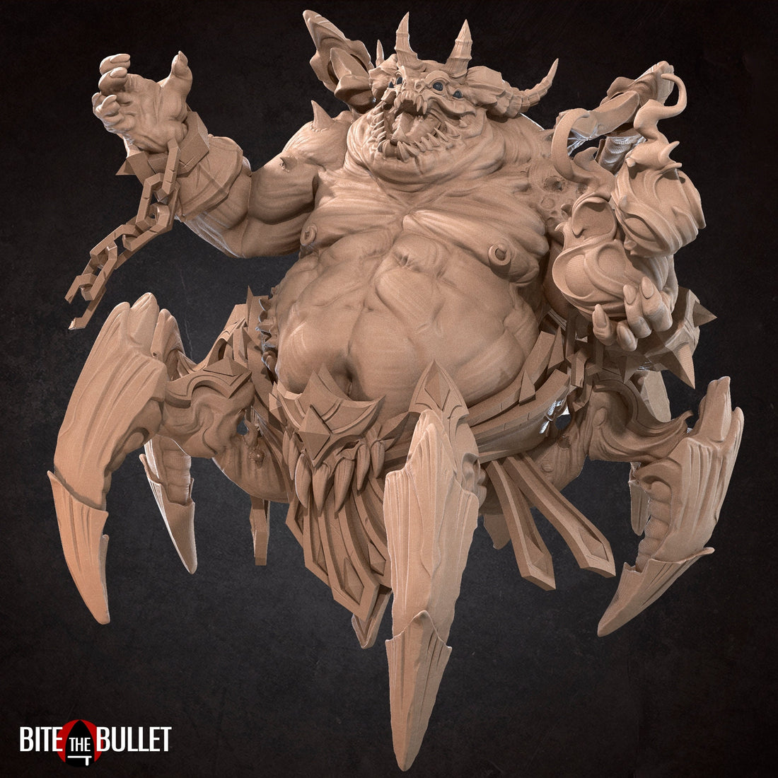 Arachnid Demon Miniature | Tabletop RPG Miniature | Bite the Bullet | Roleplaying 3D Printed Fantasy Mini - 3DPrintDen