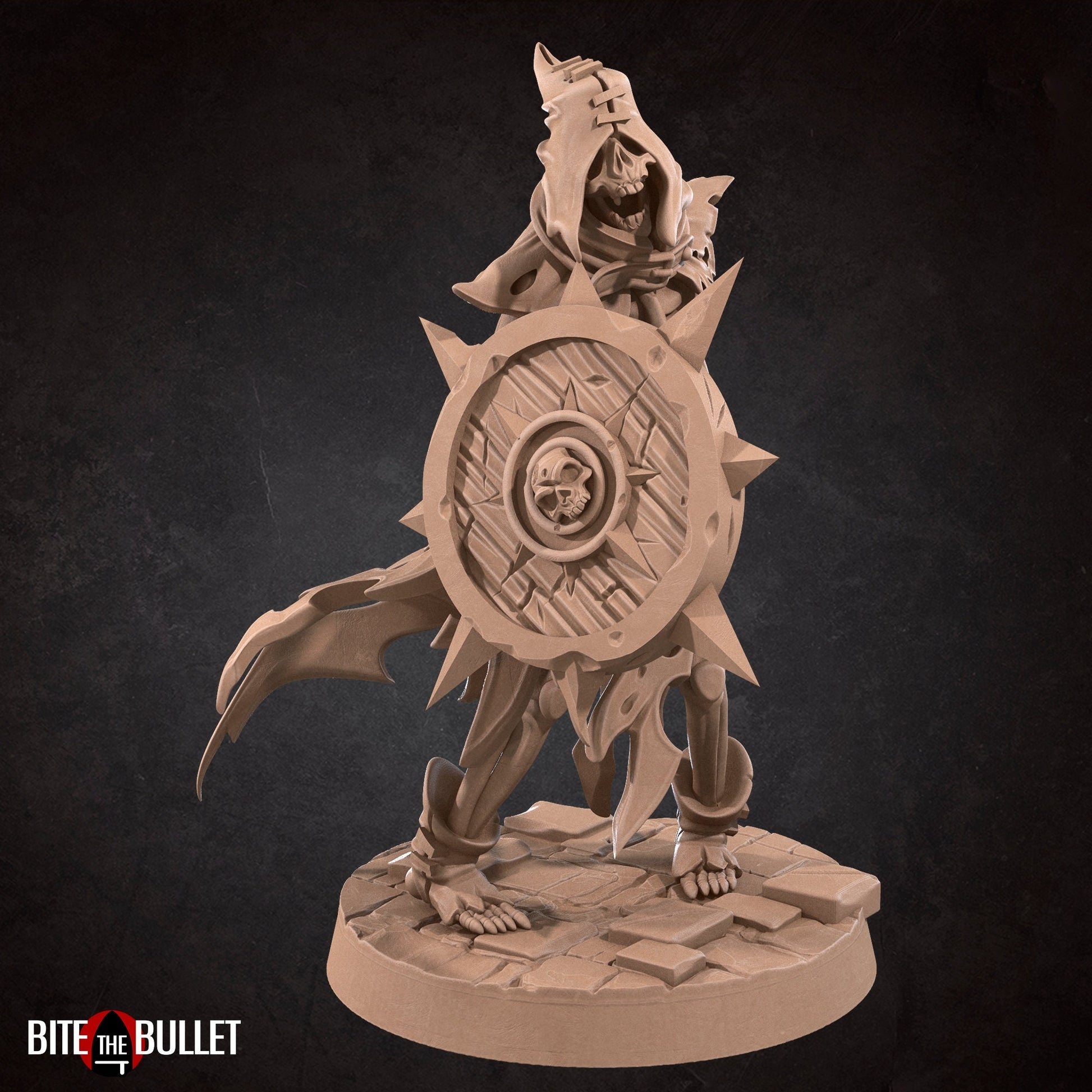 Skeleton Miniature | Tabletop RPG Miniature | Bite the Bullet | Roleplaying 3D Printed Fantasy Mini - 3DPrintDen