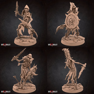 Skeleton Miniature | Tabletop RPG Miniature | Bite the Bullet | Roleplaying 3D Printed Fantasy Mini - 3DPrintDen