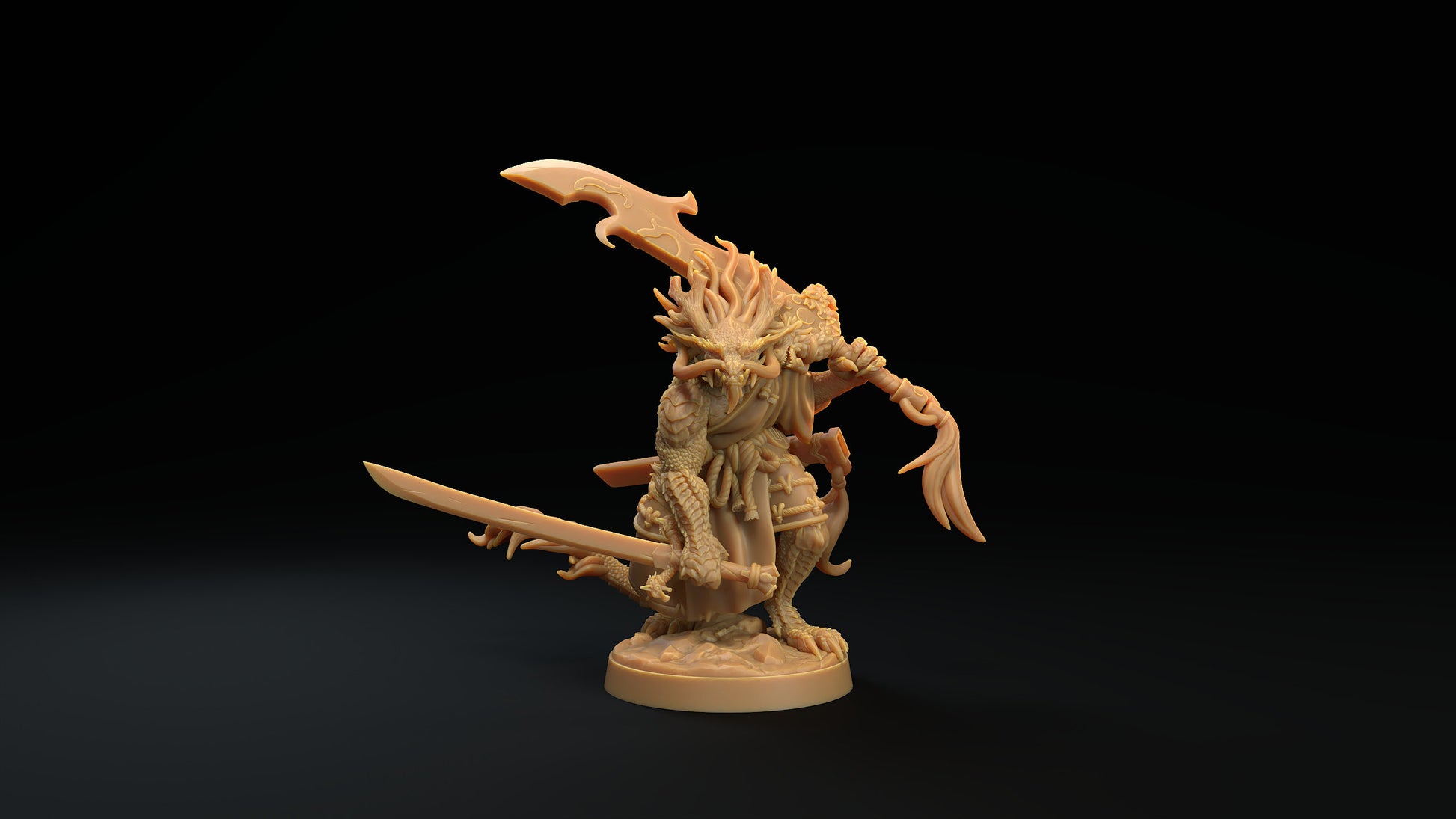 Dragonborn Miniature | Tabletop RPG Miniature | Dragon Trappers Lodge | Roleplaying 3D Printed Fantasy Mini - 3DPrintDen