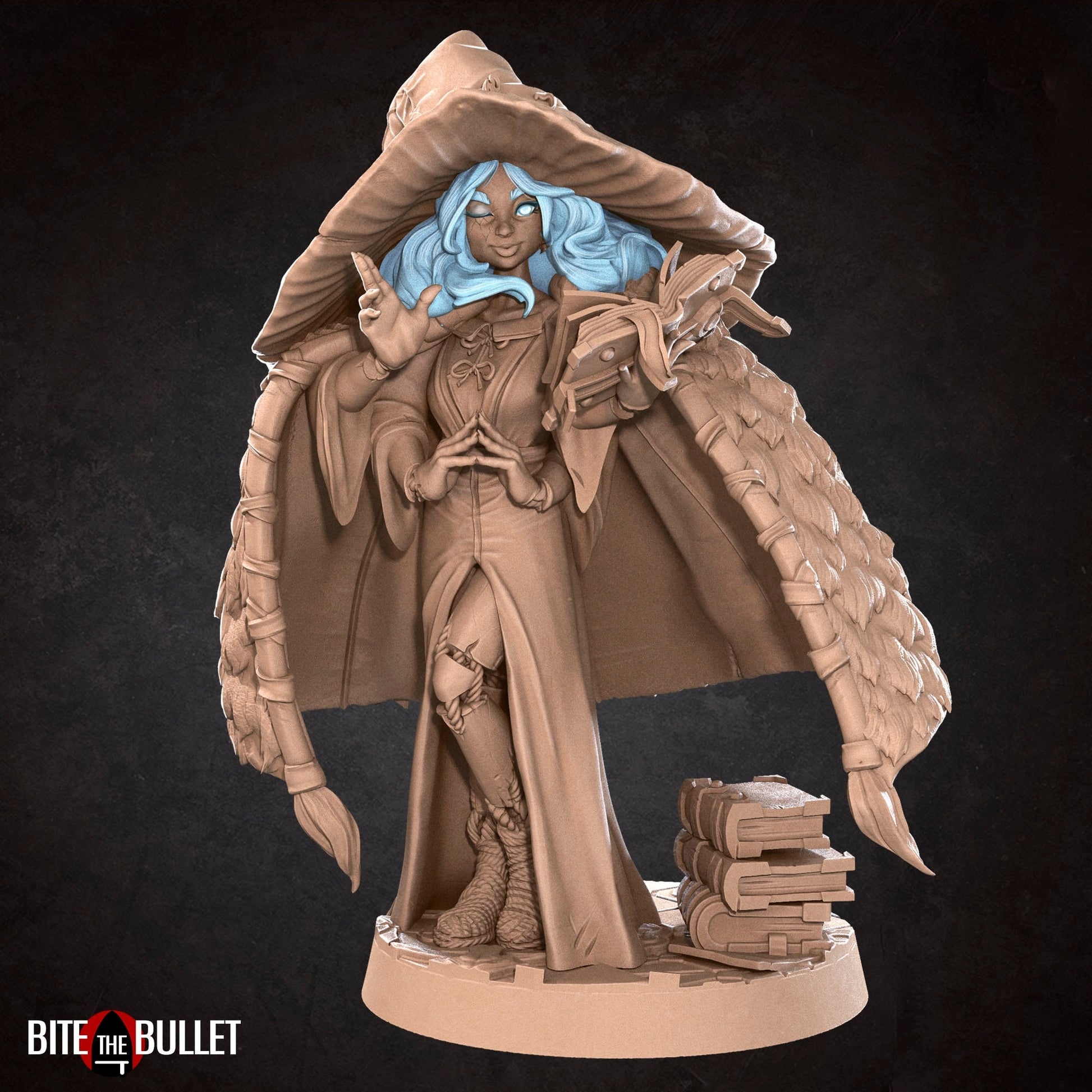 Undead Female Wizard Miniature, Magi | Tabletop RPG Miniature | Bite the Bullet | Roleplaying 3D Printed Fantasy Mini - 3DPrintDen