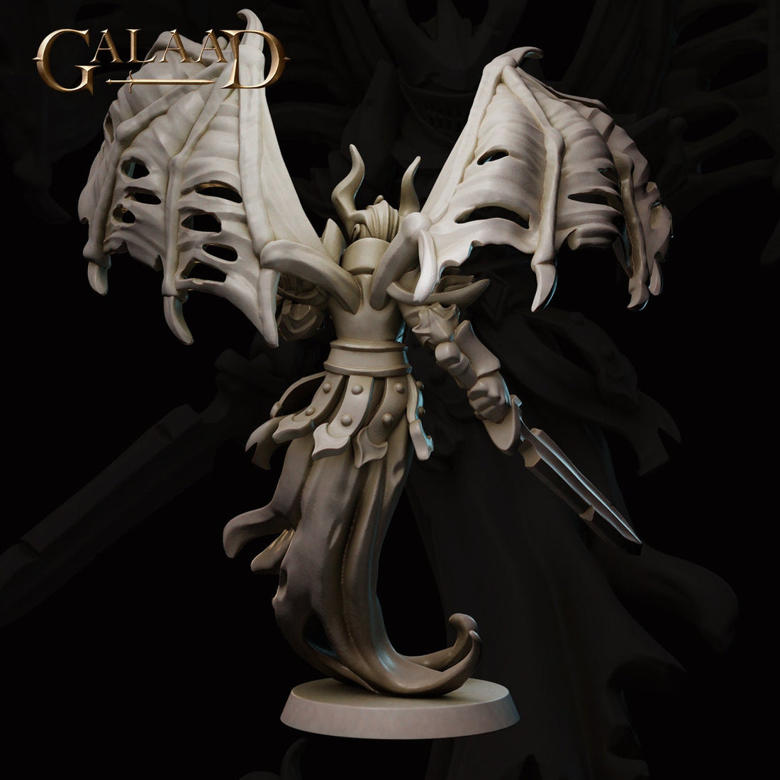 Demon Knight Miniature | Tabletop RPG Miniature | Galaad Miniatures | Roleplaying 3D Printed Fantasy Mini - 3DPrintDen