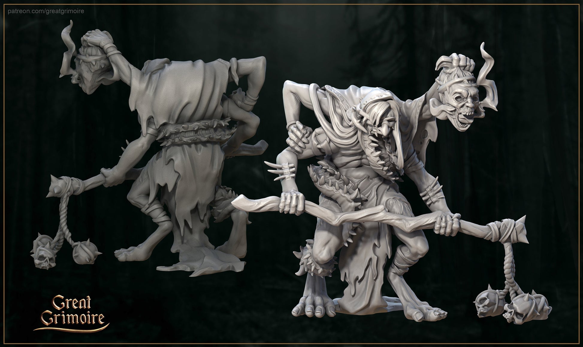 Acolyte Miniature | Tabletop RPG Miniature | Great Grimoire | Roleplaying 3D Printed Fantasy Mini - 3DPrintDen