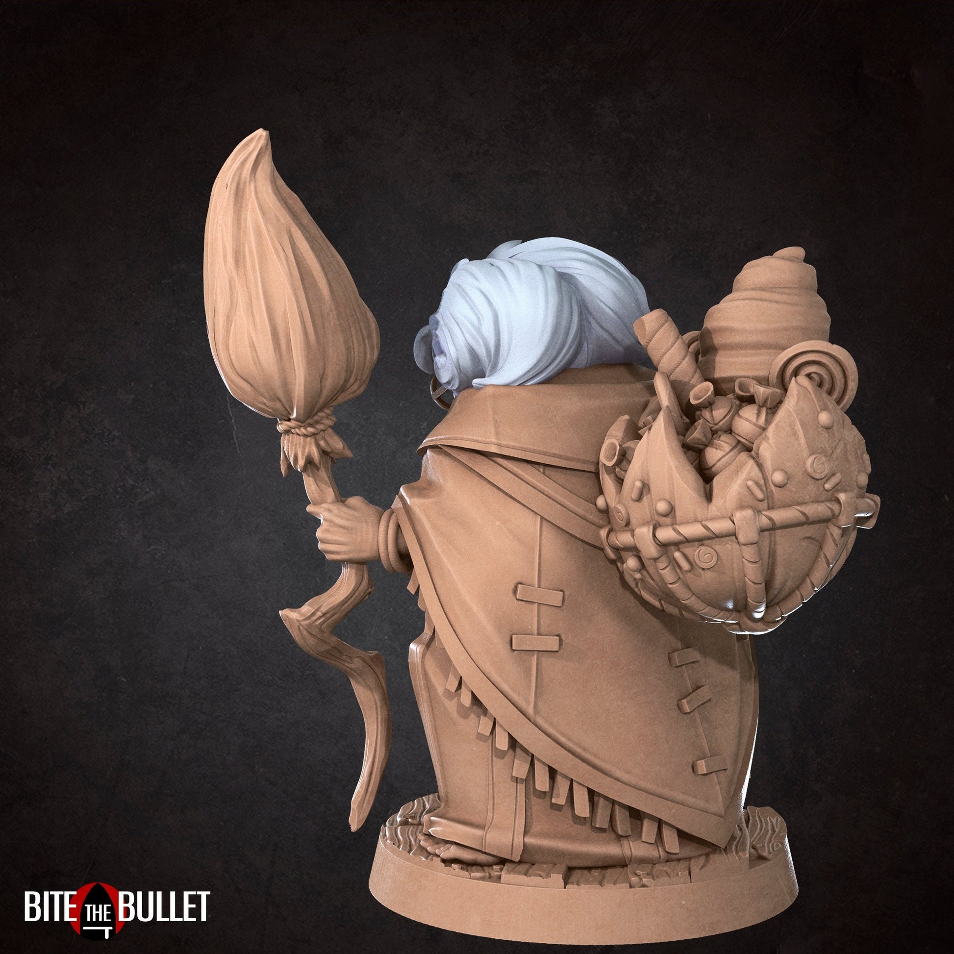 Old Witch Miniature | Tabletop RPG Miniature | Bite the Bullet | Roleplaying 3D Printed Fantasy Mini - 3DPrintDen