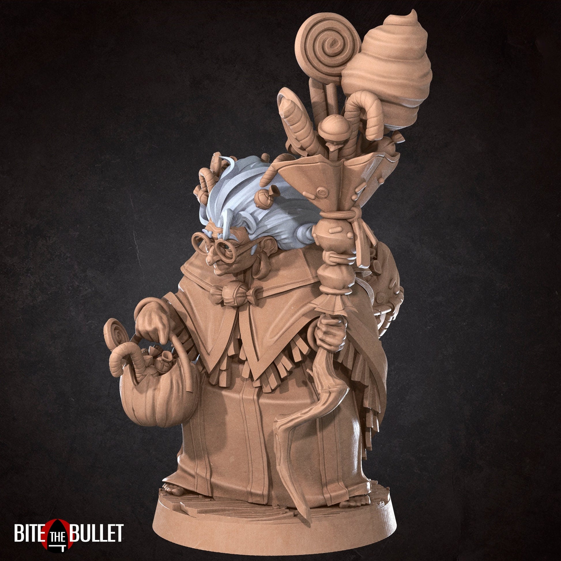 Old Witch Miniature | Tabletop RPG Miniature | Bite the Bullet | Roleplaying 3D Printed Fantasy Mini - 3DPrintDen