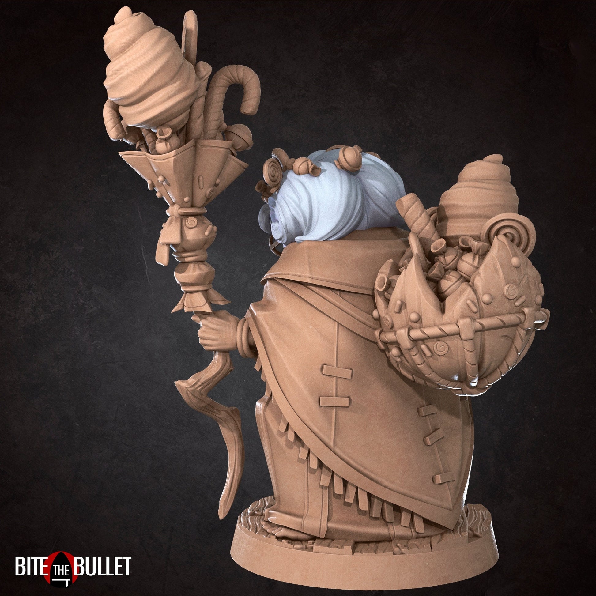 Old Witch Miniature | Tabletop RPG Miniature | Bite the Bullet | Roleplaying 3D Printed Fantasy Mini - 3DPrintDen