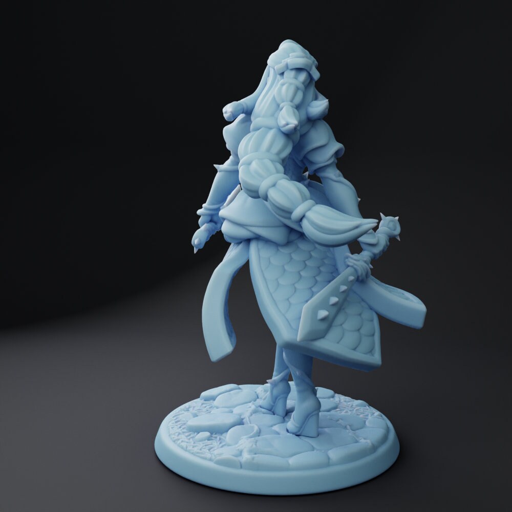 Female Blood Thorn Ranger Miniature | Twin Goddess Miniatures | Tabletop RPG Miniature | Roleplaying 3D Printed Fantasy Mini - 3DPrintDen