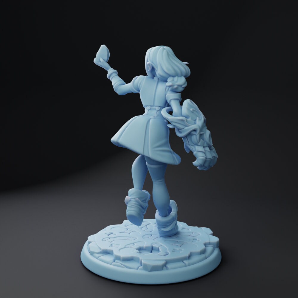 Female Hex Wizard Miniature | Twin Goddess Miniatures | Tabletop RPG Miniature | Roleplaying 3D Printed Fantasy Mini - 3DPrintDen