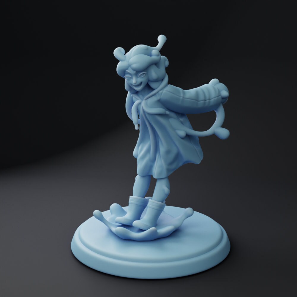 Slime Girl Miniature | Twin Goddess Miniatures | Tabletop RPG Miniature | Roleplaying 3D Printed Fantasy Mini - 3DPrintDen